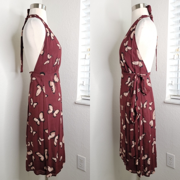 REFORMATION Johnson Halter Dress In Mariposa XS. - Picture 4 of 9